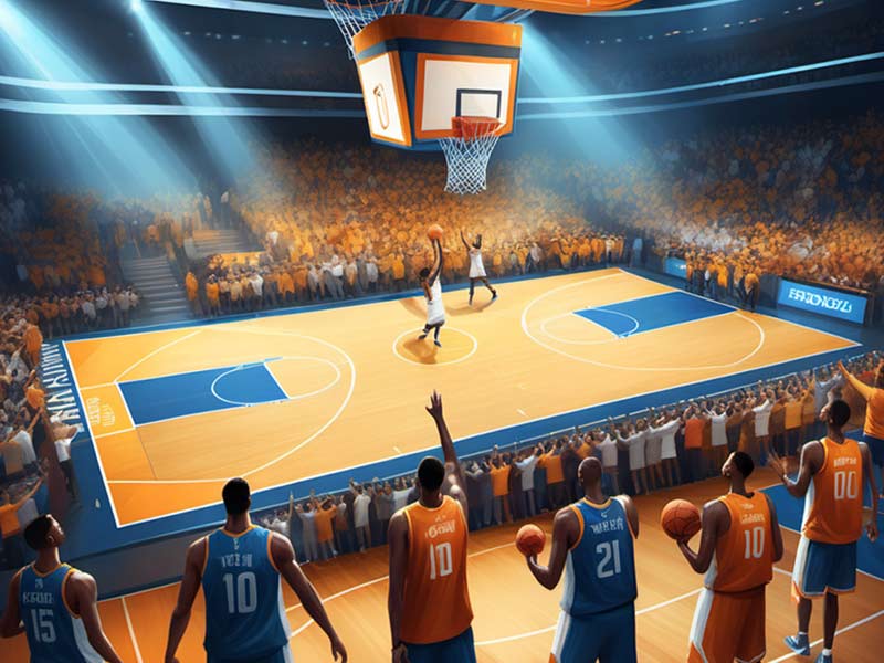 直播吧在福建男籃中場舉辦一擲萬金活動，三位吧友代表直播吧出戰(zhàn)